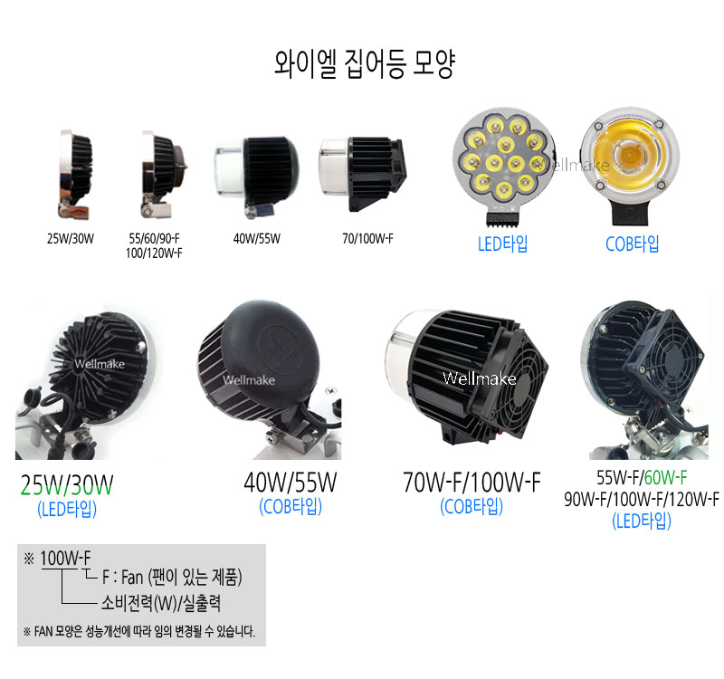 100W 웰메이크 집어등(7도)